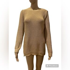 J. McLAUGHLIN SWEATER CREWNECK TAN SIZE M